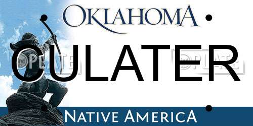 CULATER Oklahoma License Plate