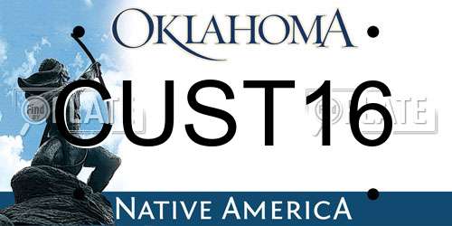 CUST16 Oklahoma License Plate