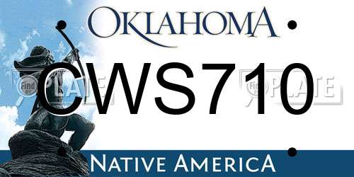 CWS710 Oklahoma License Plate