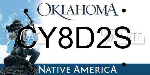 CY8D2S Oklahoma License Plate