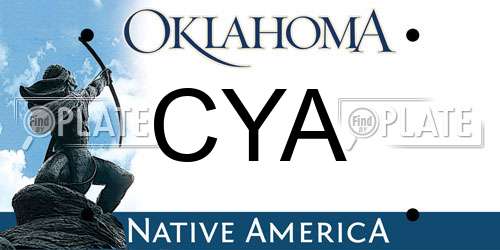 CYA Oklahoma License Plate