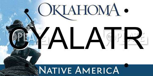 CYALATR Oklahoma License Plate