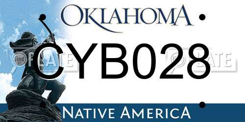 CYB028 Oklahoma License Plate