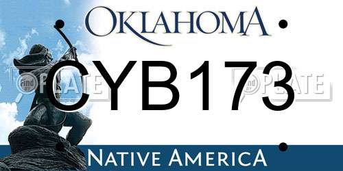 CYB173 Oklahoma License Plate