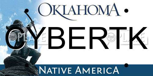 CYBERTK Oklahoma License Plate