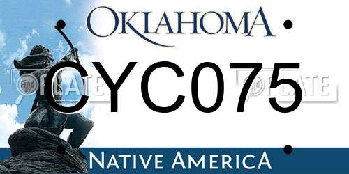 CYC075 Oklahoma License Plate