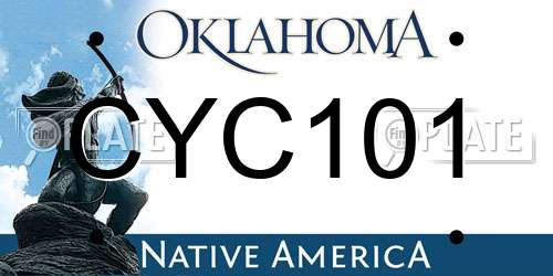 CYC101 Oklahoma License Plate