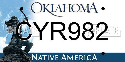 CYR982 Oklahoma License Plate