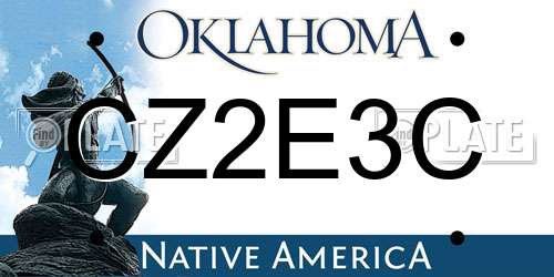 CZ2E3C Oklahoma License Plate