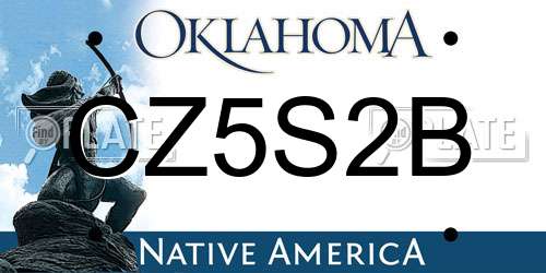 CZ5S2B Oklahoma License Plate