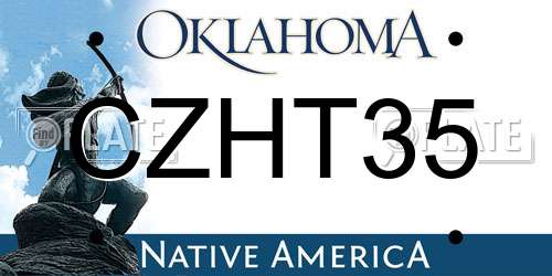 CZHT35 Oklahoma License Plate