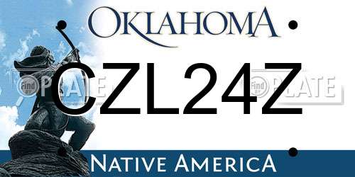 CZL24Z Oklahoma License Plate