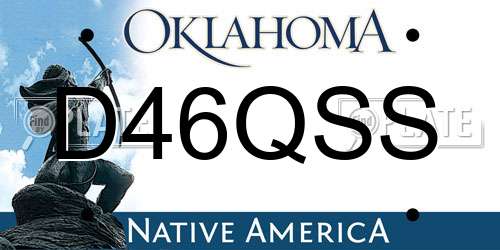 D46QSS Oklahoma License Plate
