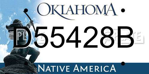 D55428B Oklahoma License Plate
