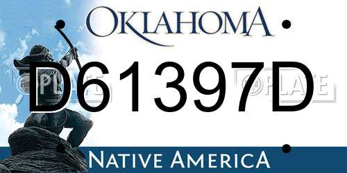 D61397D Oklahoma License Plate