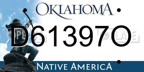 D61397O Oklahoma License Plate