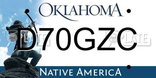 D70GZC Oklahoma License Plate
