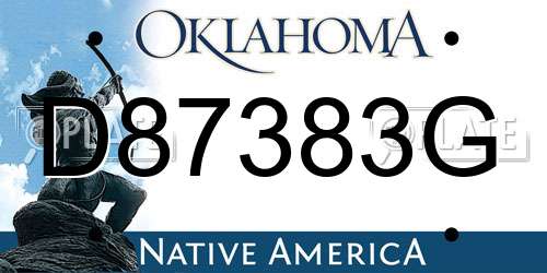 D87383G Oklahoma License Plate