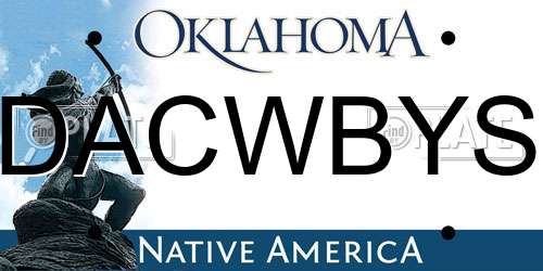 DACWBYS Oklahoma License Plate