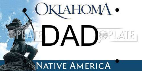 DAD Oklahoma License Plate