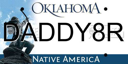 DADDY8R Oklahoma License Plate