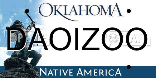DAOIZOO Oklahoma License Plate