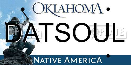 DATSOUL Oklahoma License Plate