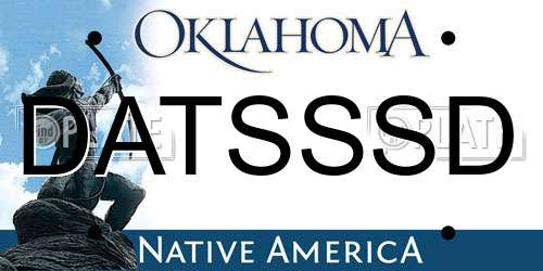 DATSSSD Oklahoma License Plate