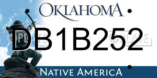 DB1B252 Oklahoma License Plate