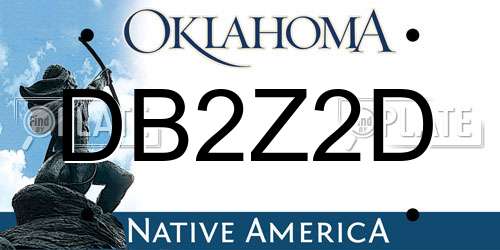 DB2Z2D Oklahoma License Plate