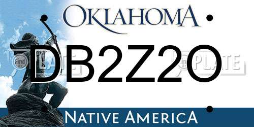 DB2Z2O Oklahoma License Plate