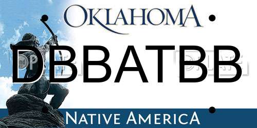 DBBATBB Oklahoma License Plate