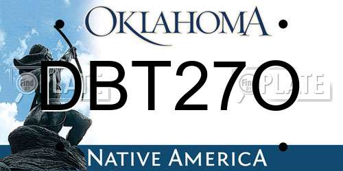 DBT27O Oklahoma License Plate