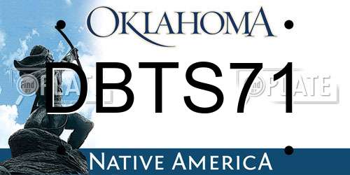 DBTS71 Oklahoma License Plate