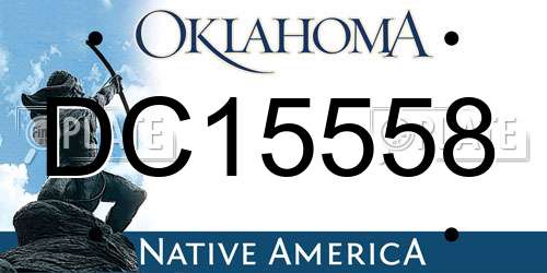 DC15558 Oklahoma License Plate