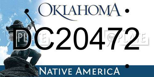 DC20472 Oklahoma License Plate