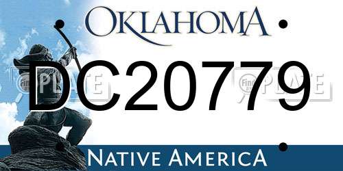 DC20779 Oklahoma License Plate