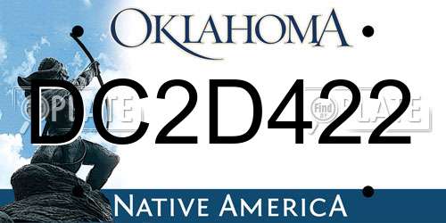 DC2D422 Oklahoma License Plate