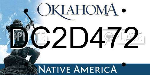DC2D472 Oklahoma License Plate