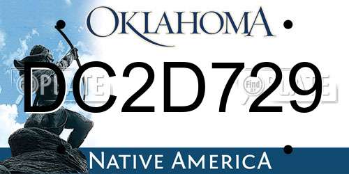 DC2D729 Oklahoma License Plate