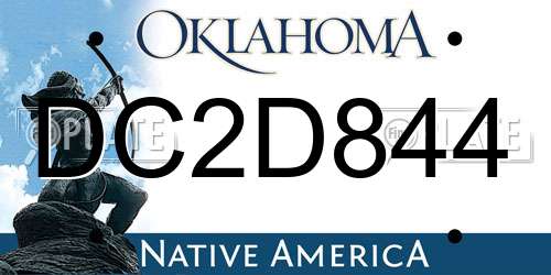 DC2D844 Oklahoma License Plate