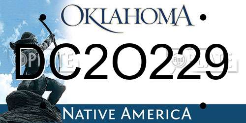 DC2O229 Oklahoma License Plate