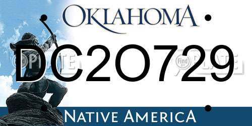 DC2O729 Oklahoma License Plate