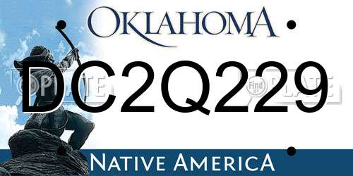 DC2Q229 Oklahoma License Plate
