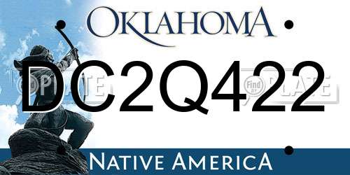 DC2Q422 Oklahoma License Plate