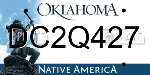 DC2Q427 Oklahoma License Plate