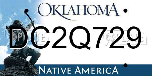 DC2Q729 Oklahoma License Plate