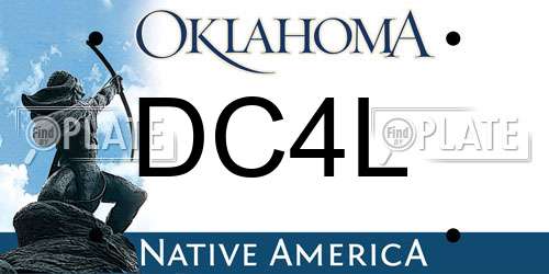 DC4L Oklahoma License Plate