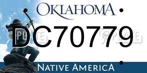 DC70779 Oklahoma License Plate