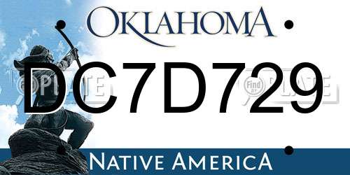 DC7D729 Oklahoma License Plate